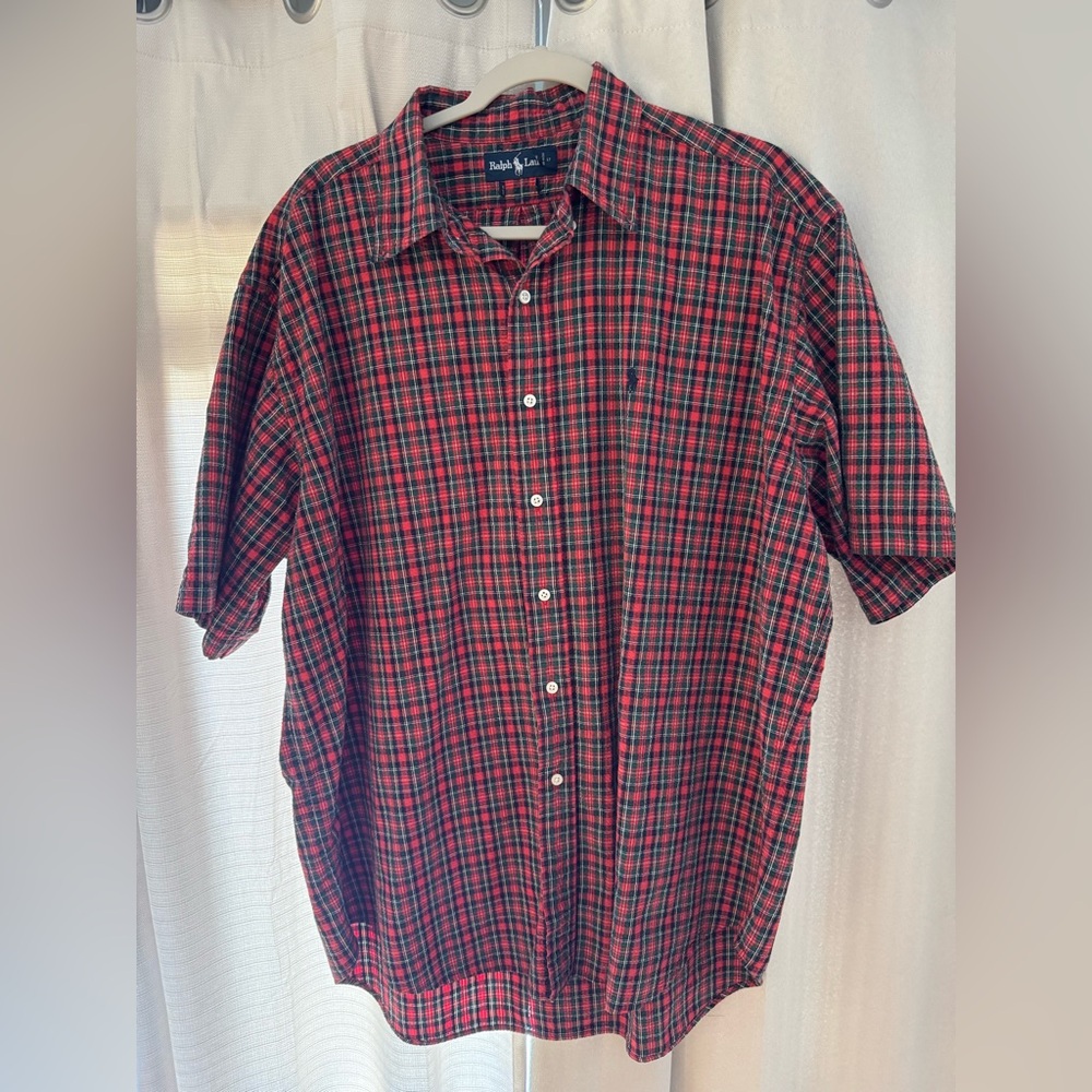 VINTAGE 1990’s Men’s XL Red Short Sleeve Ralph Lauren Polo Shirt
